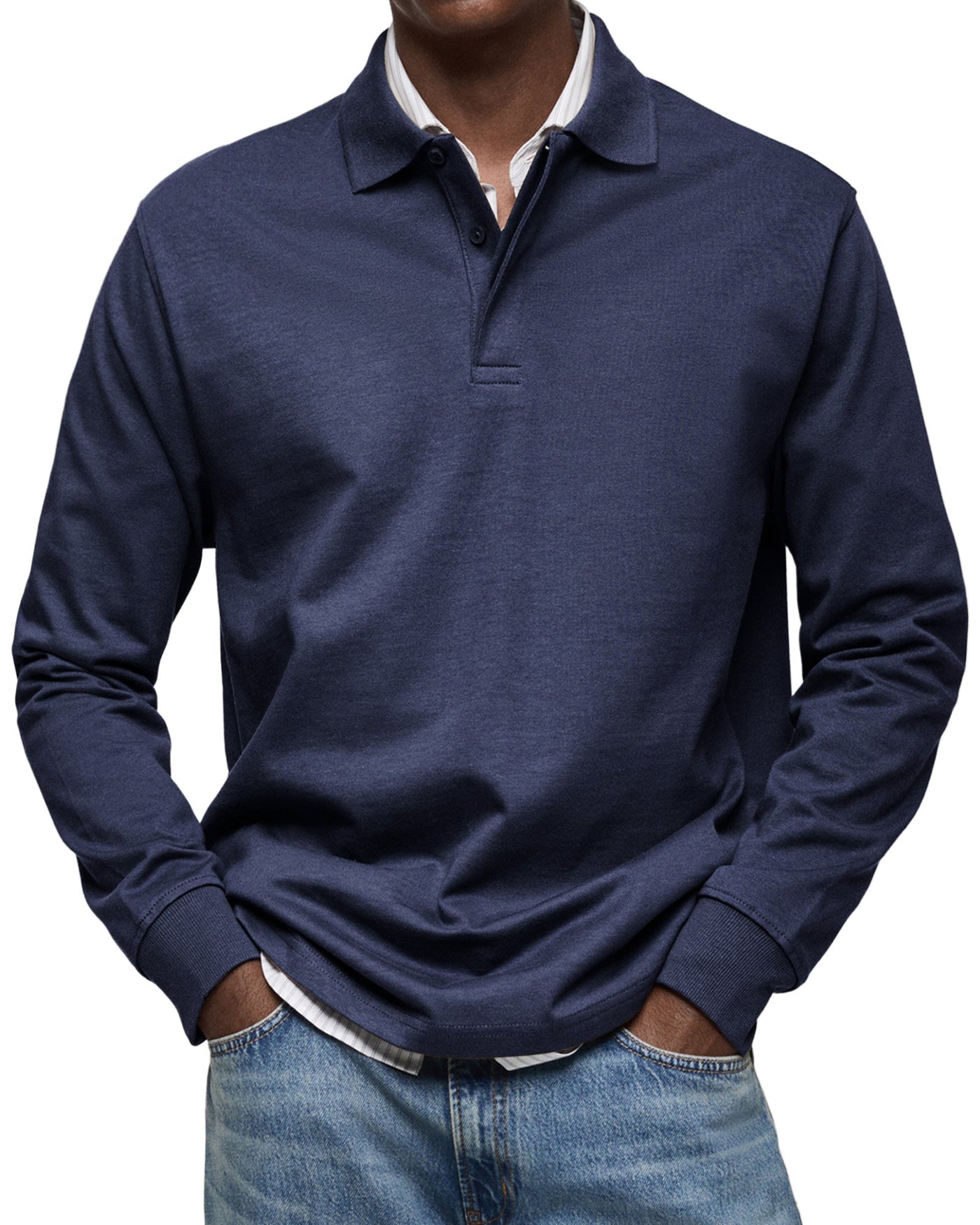 Lucas | Casual Poloshirt met Lange Mouwen