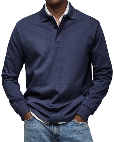 Lucas | Casual Poloshirt met Lange Mouwen